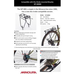 MINOURA REAR RACK MT-8000D
